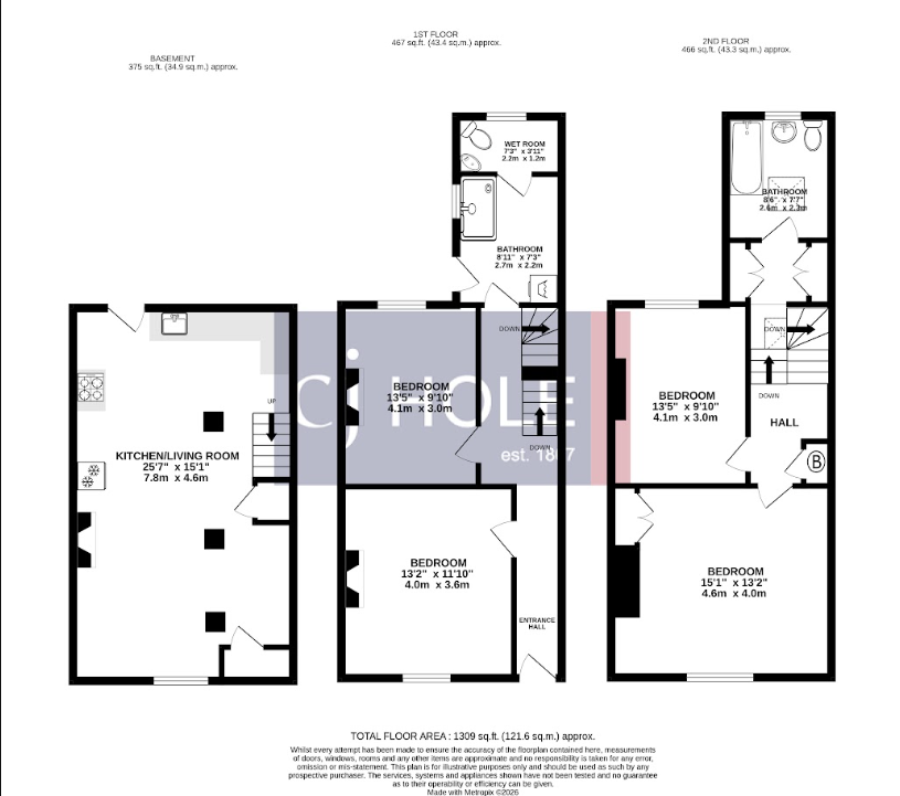 21, Denbigh Street, Bristol floorplan