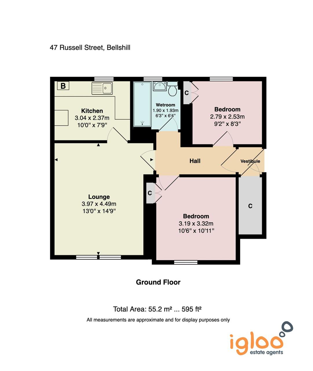 47, Russell Street, Bellshill floorplan
