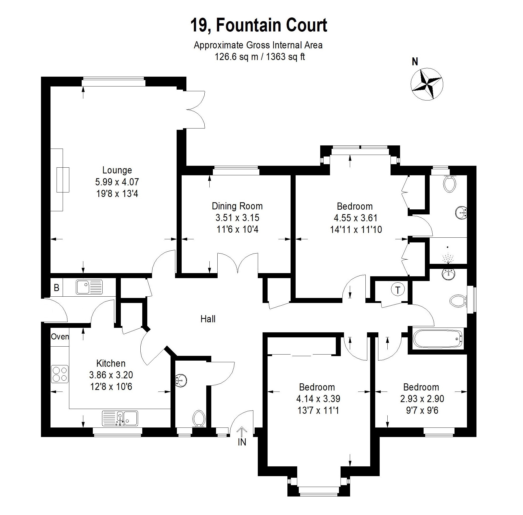 19, Fountain Court, Worcester floorplan