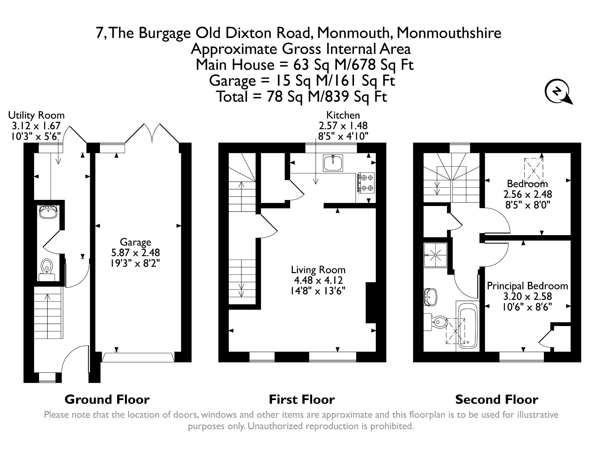 7, The Burgage, Monmouth floorplan