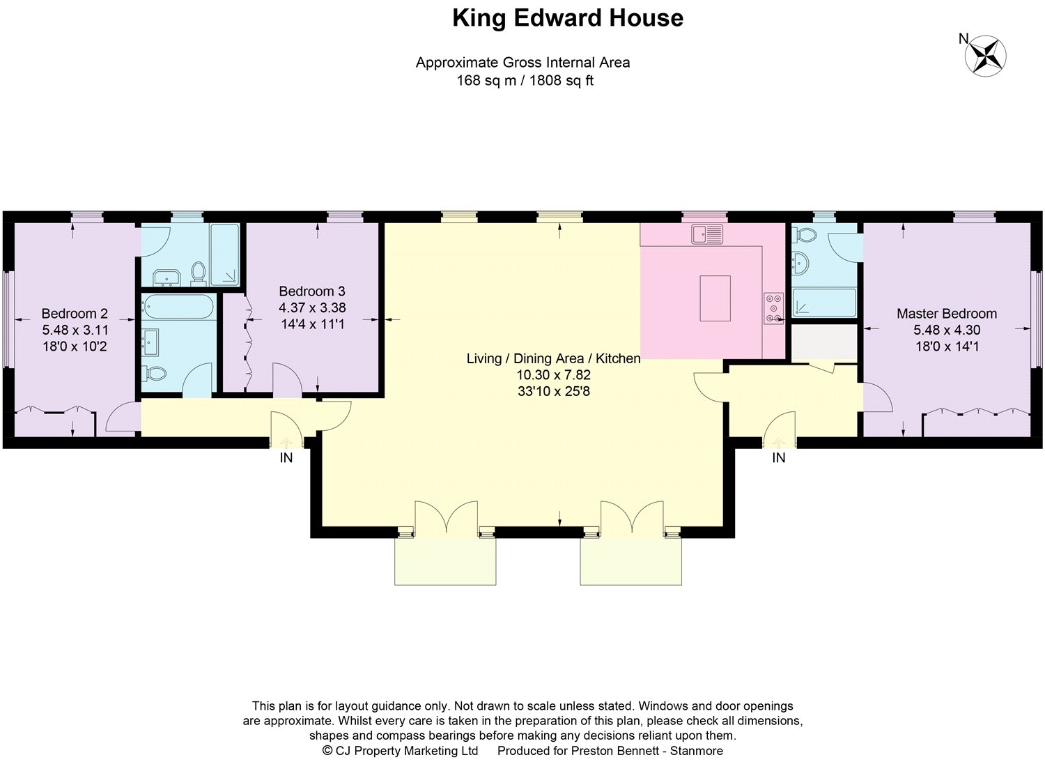 3 Bedrooms Flat for sale in King Edward House, King Edward Place, Bushey WD23