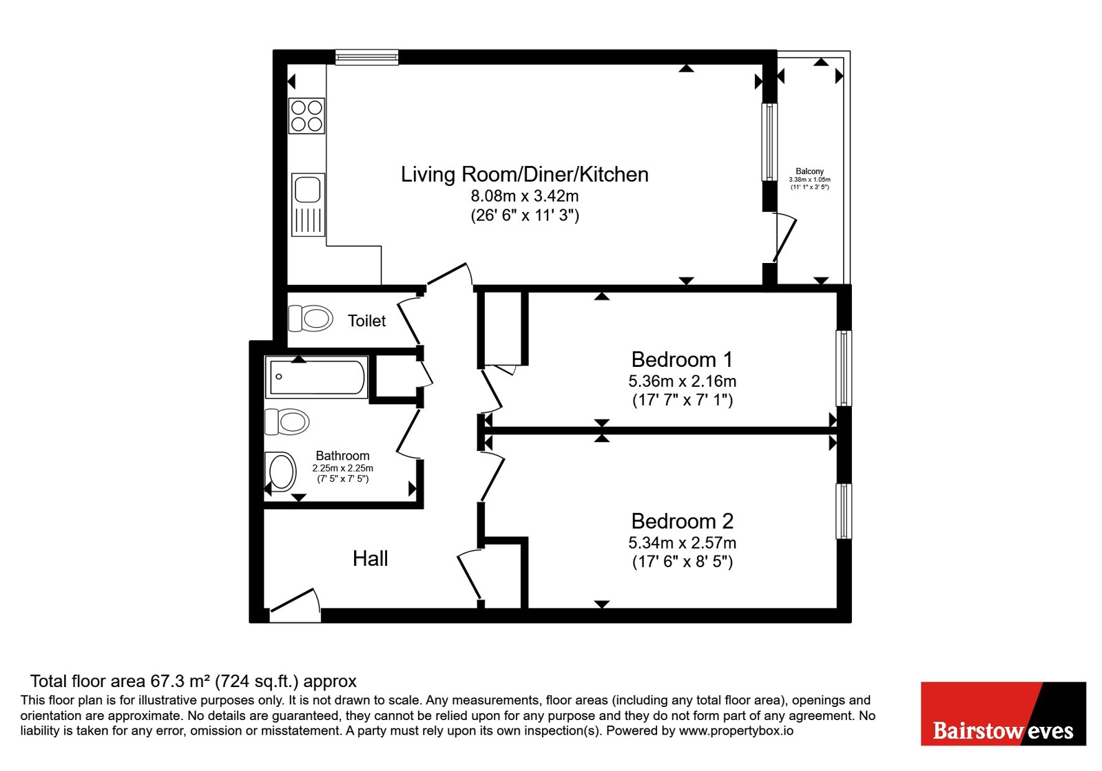 Flat 4, Parkview House,, Sunrise Avenue, Hornchurch floorplan