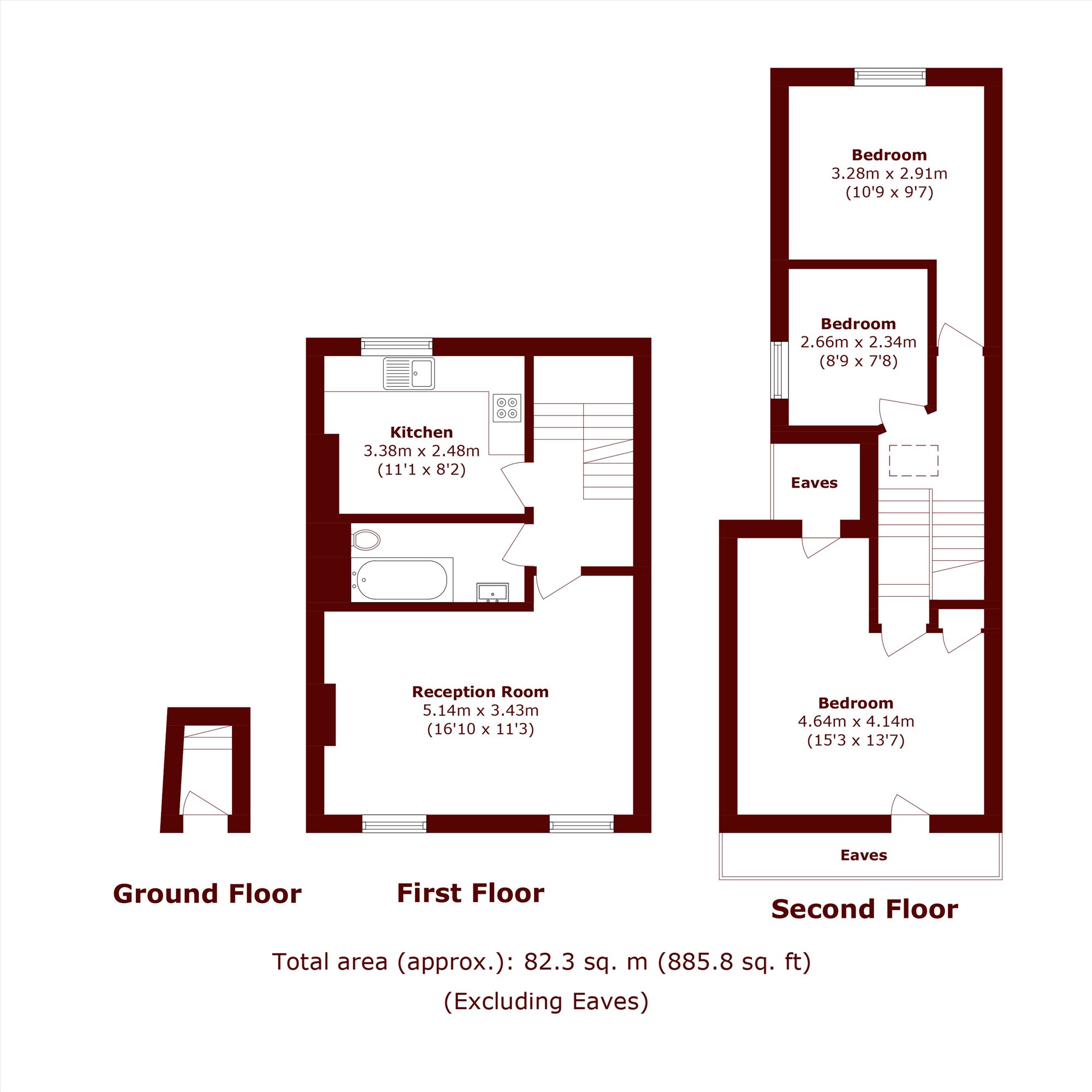 Flat B, 74, Dalberg Road, LONDON floorplan