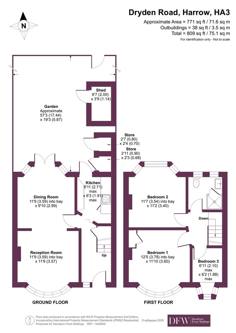 3, Dryden Road, Harrow floorplan