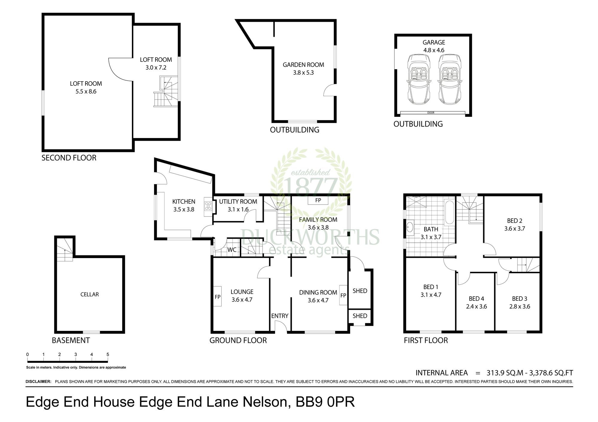 Edge End House Edge End Lane, Nelson floorplan
