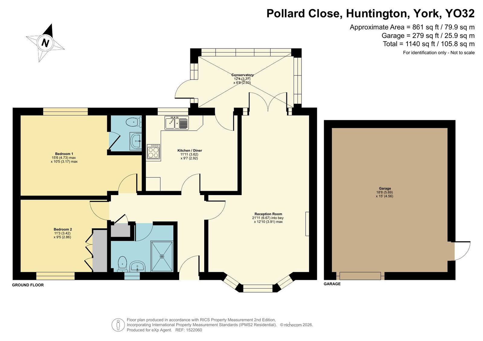 10, Pollard Close, York floorplan