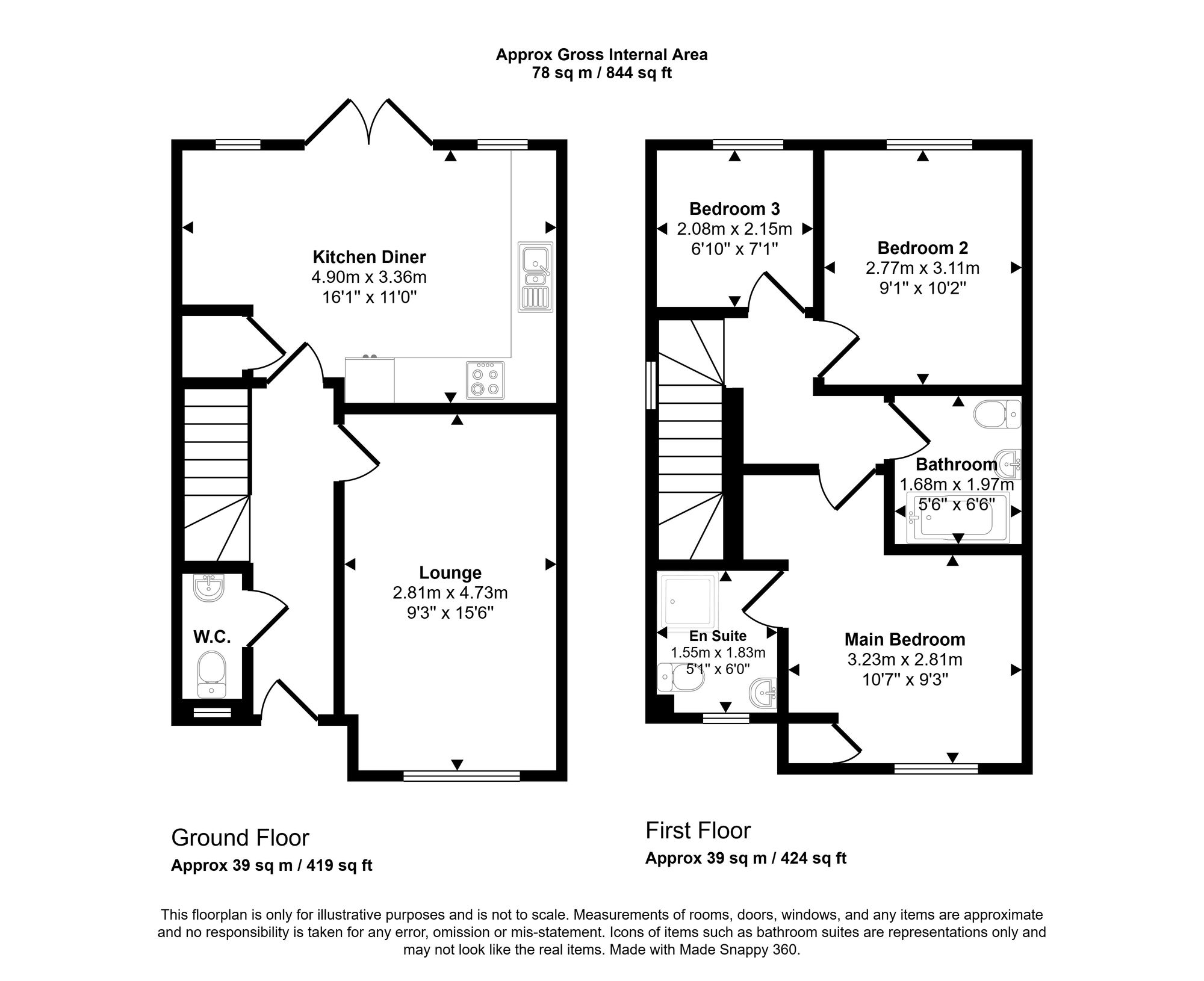 2c Ash Lane, Wigan floorplan