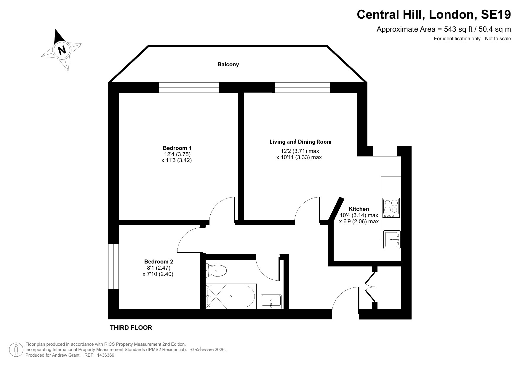 Flat G, 43, Central Hill, London floorplan