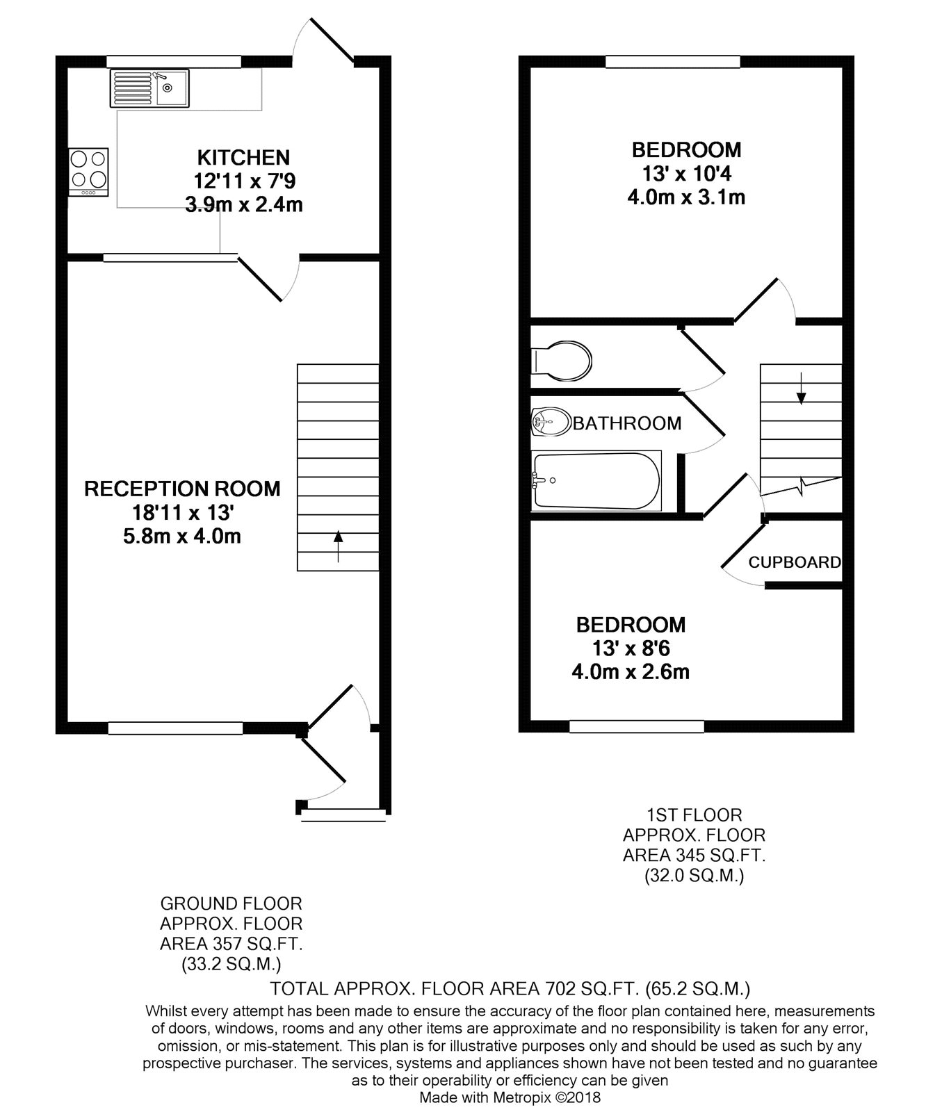 2 Bedrooms Terraced house for sale in Pampisford Road, Purley CR8