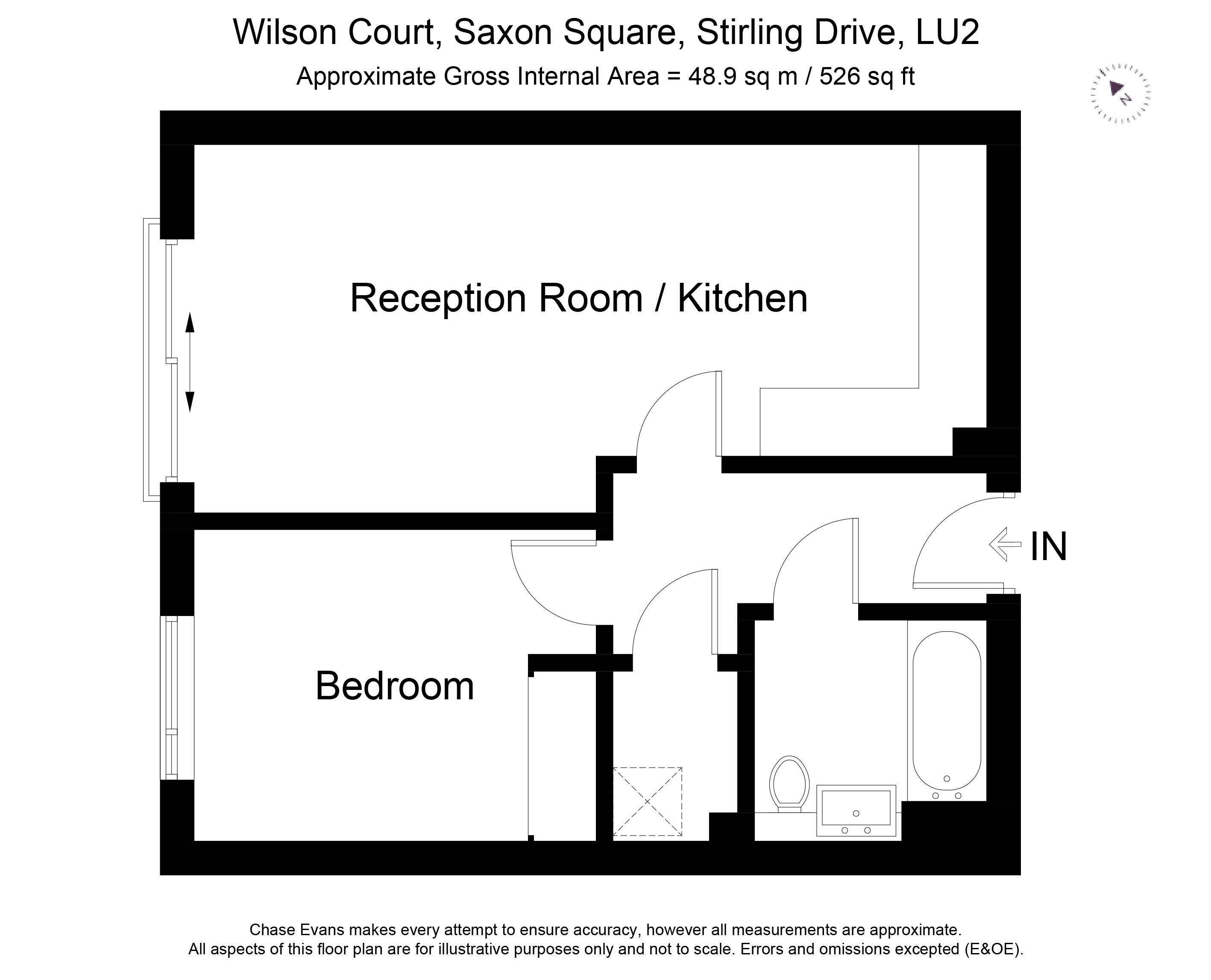 1 Bedrooms Flat to rent in Griffin Court, Saxon Square, Luton LU2