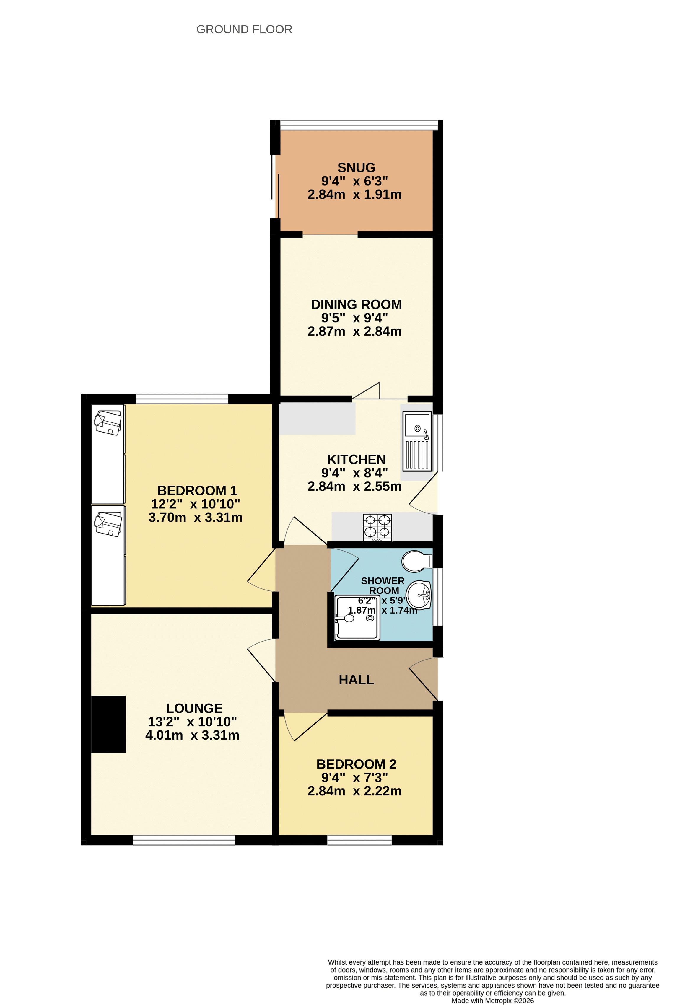 45, Dewsbury Avenue, Scunthorpe floorplan