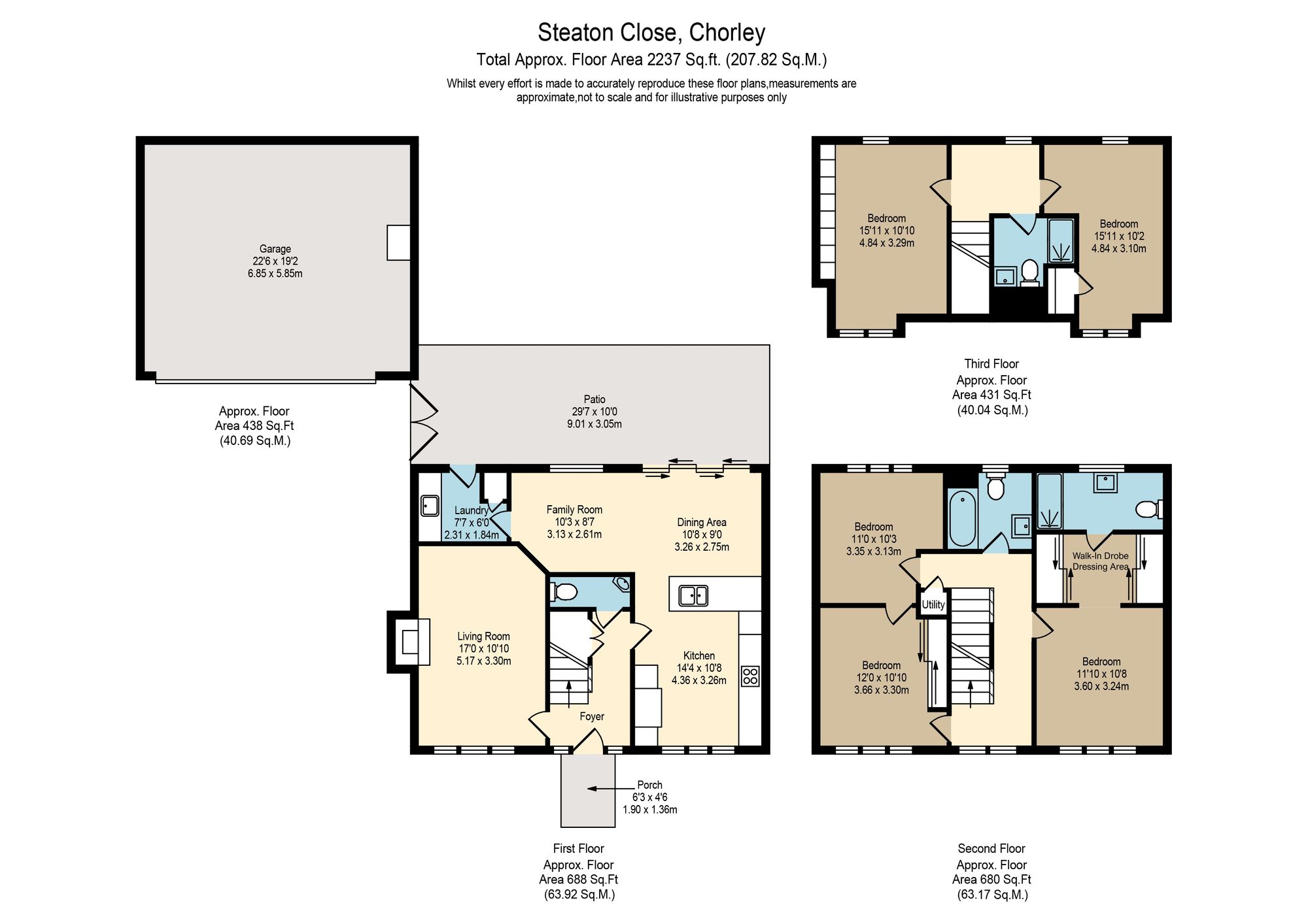 6 Steaton Close, Chorley floorplan