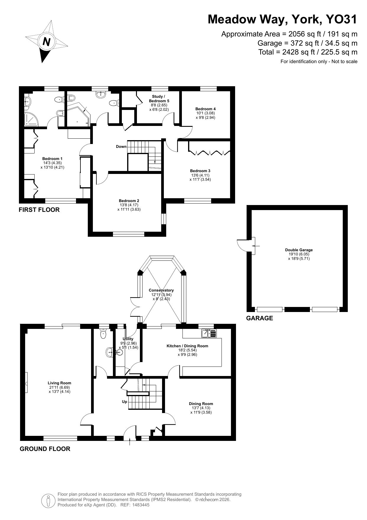 14, Meadow Way, York floorplan