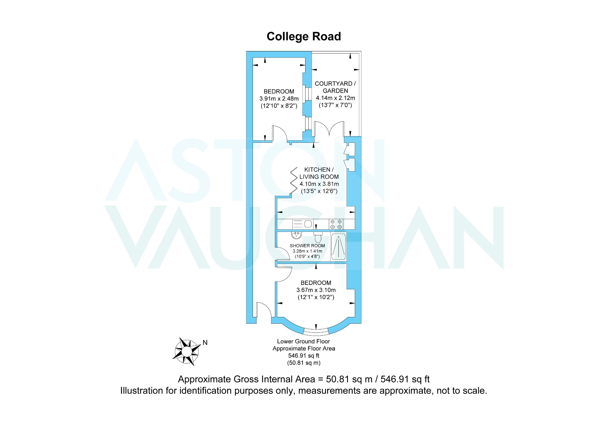 Basement Flat, 18 College Road, East Sussex floorplan