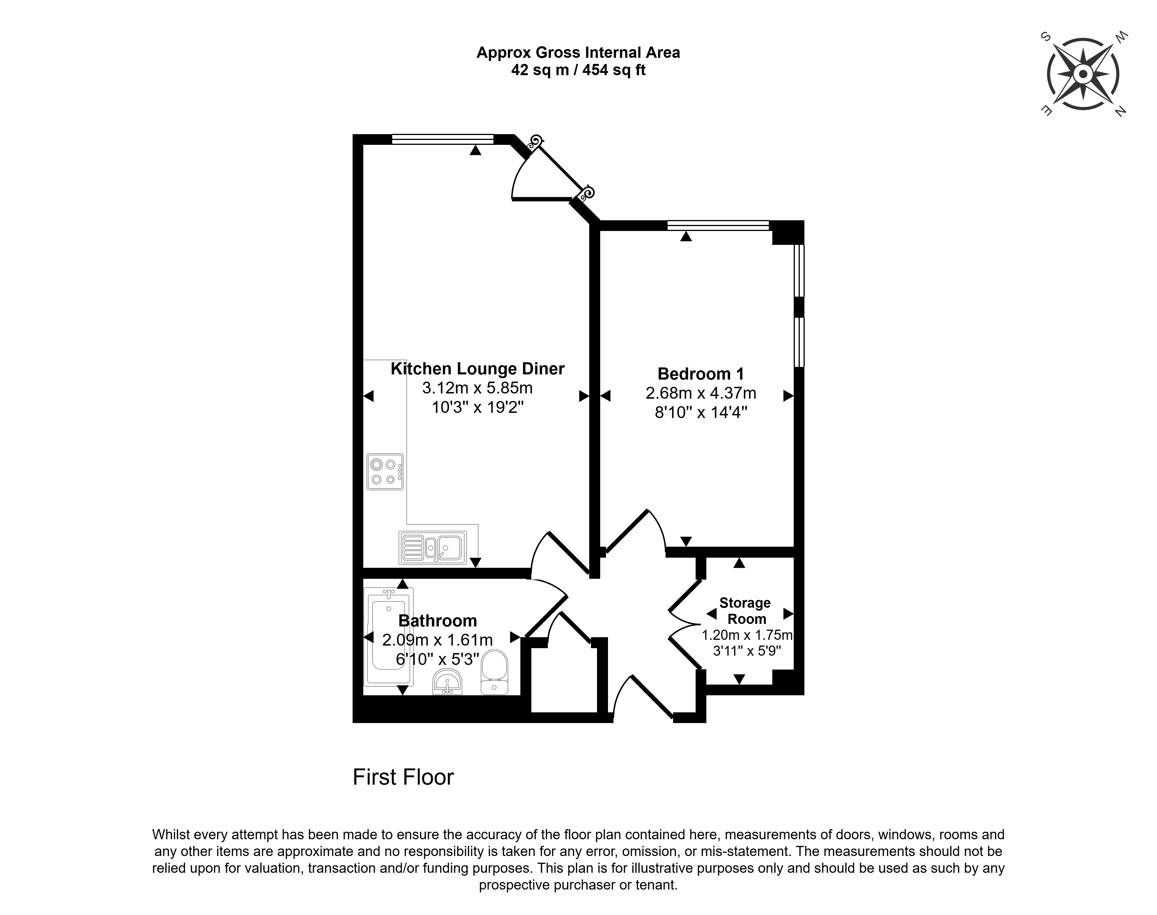 Flat 47, Nexus Court,, Malvern Road, London floorplan