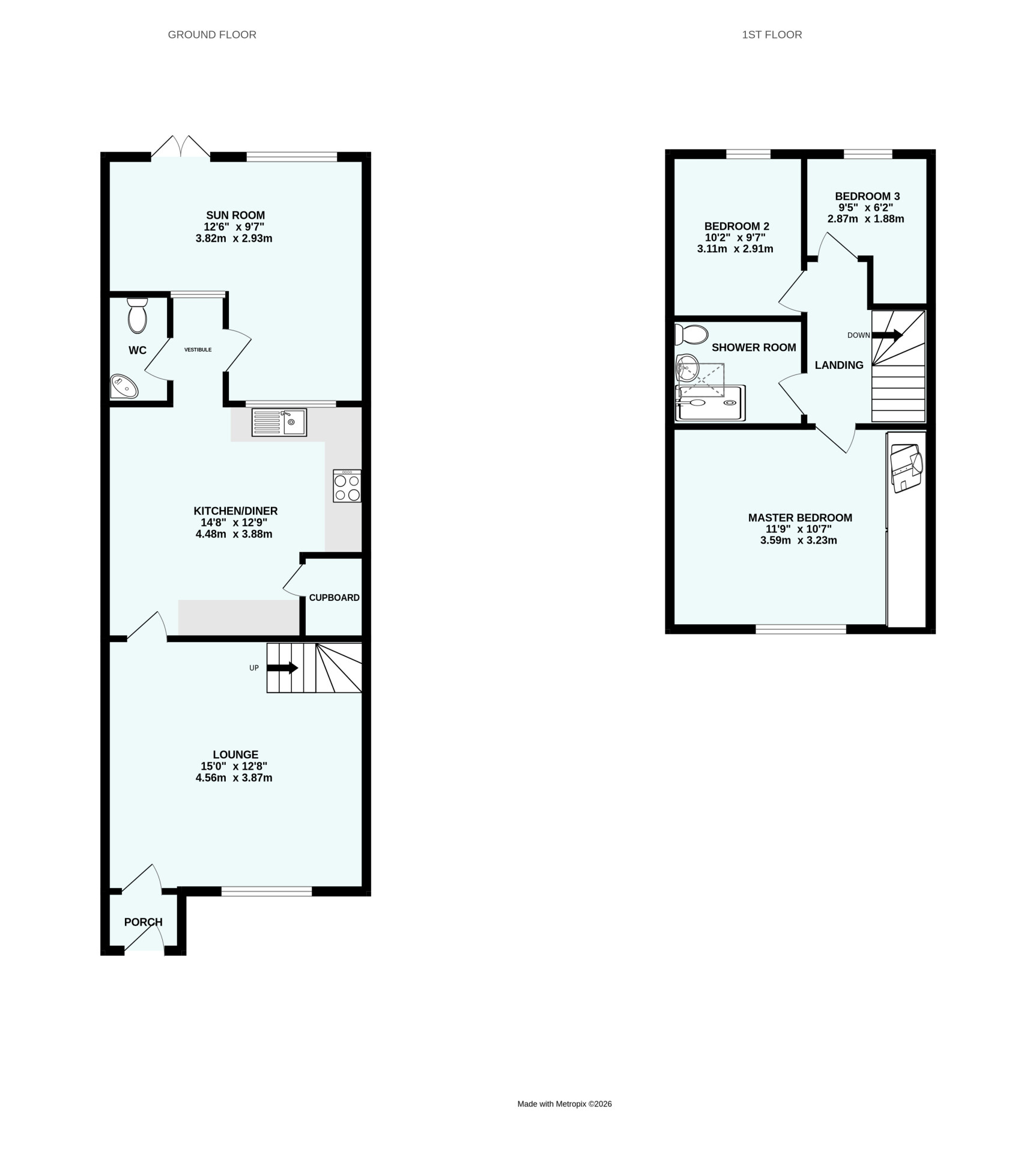 1A, Fortescue Road, Exeter floorplan
