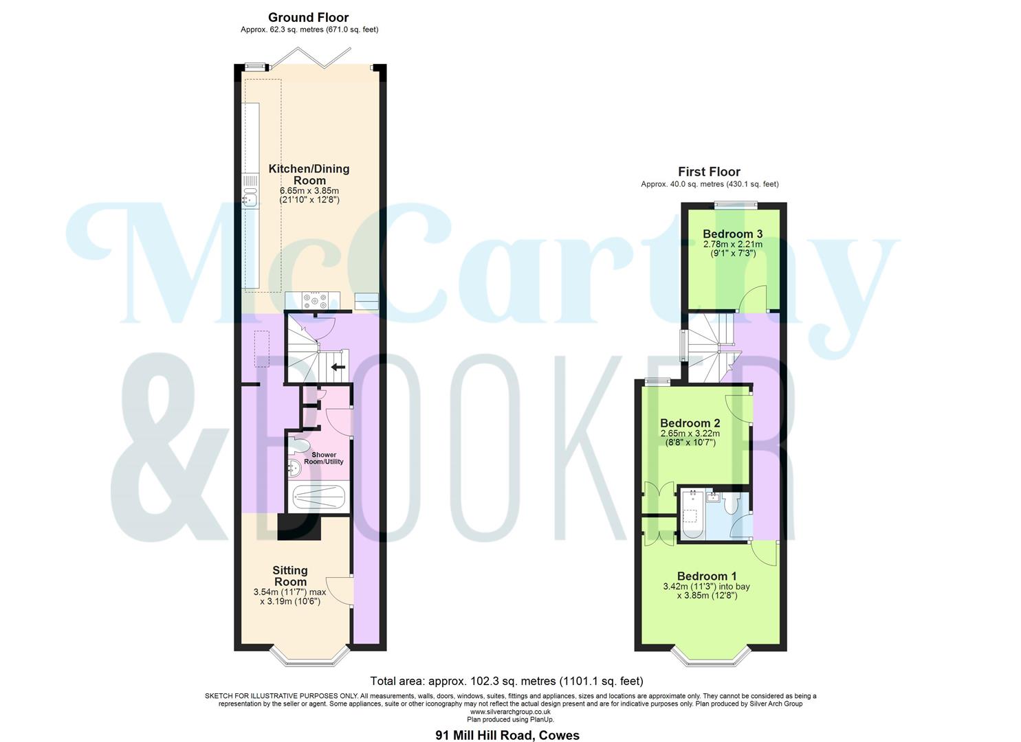 91, Mill Hill Road, Cowes floorplan