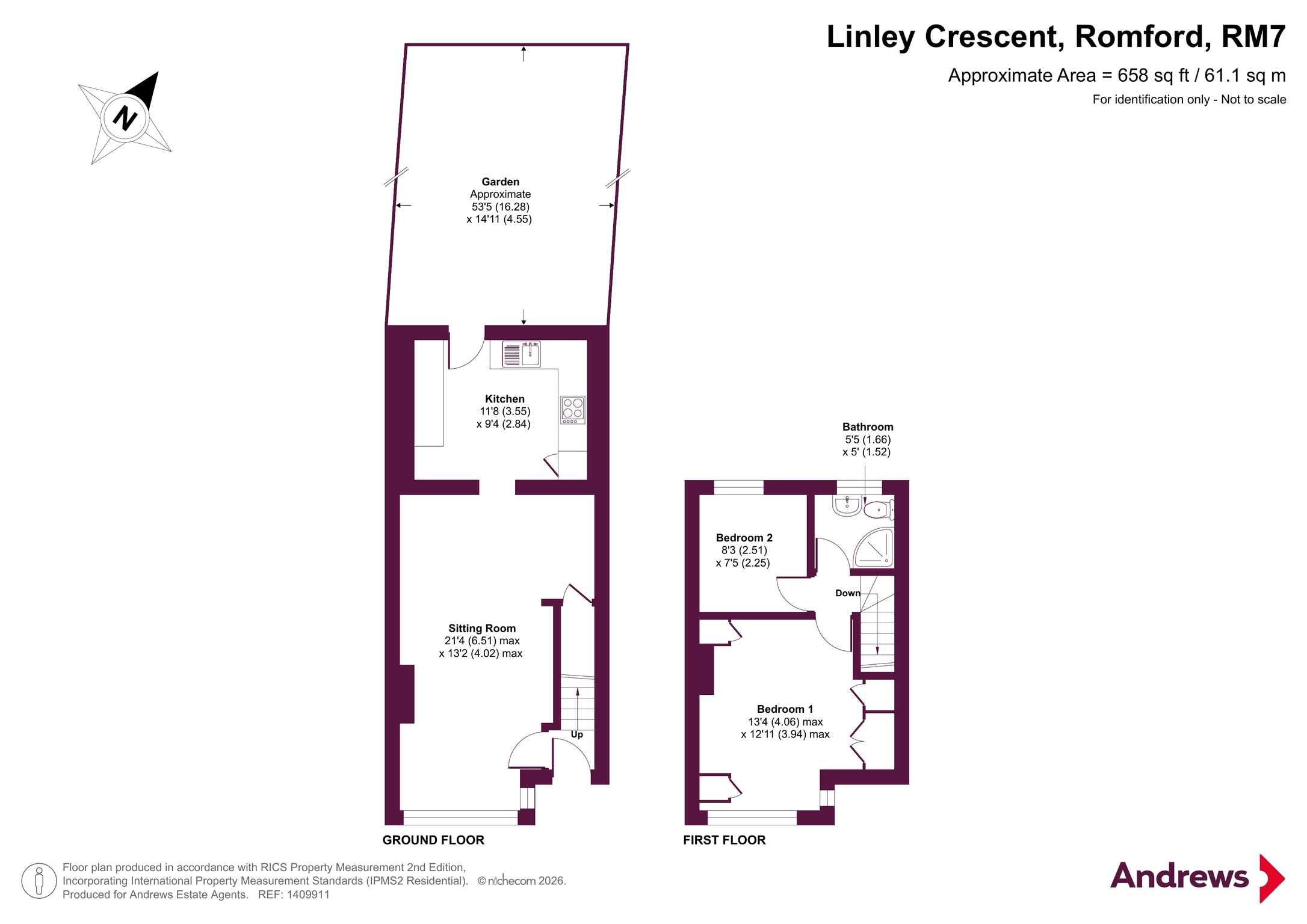 14, Linley Crescent, Romford floorplan