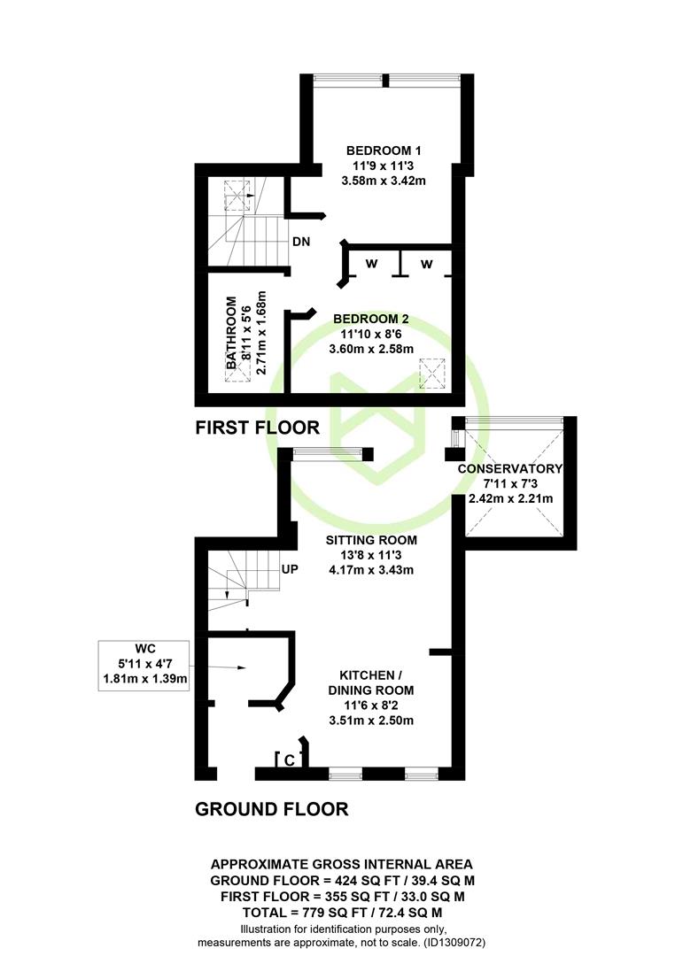 2 Market Place Mews, Newton Lane, Romsey floorplan