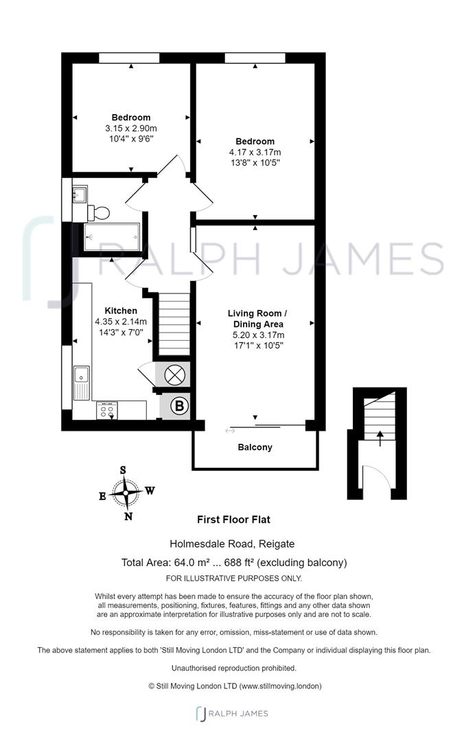 Holmesdale Road, Reigate RH2, 2 bedroom for sale 66942037