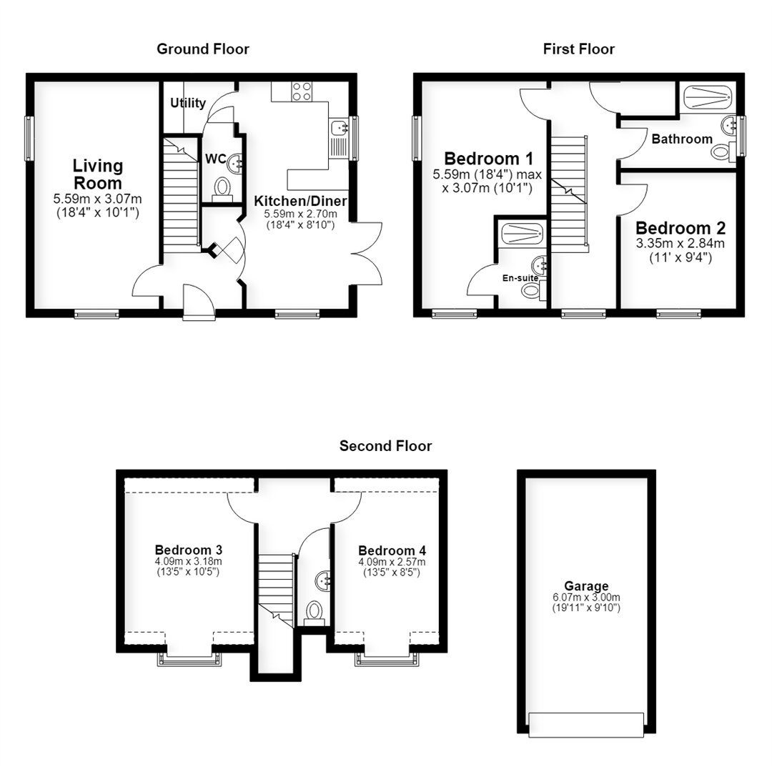 1, Uttoxeter Way, Towcester floorplan