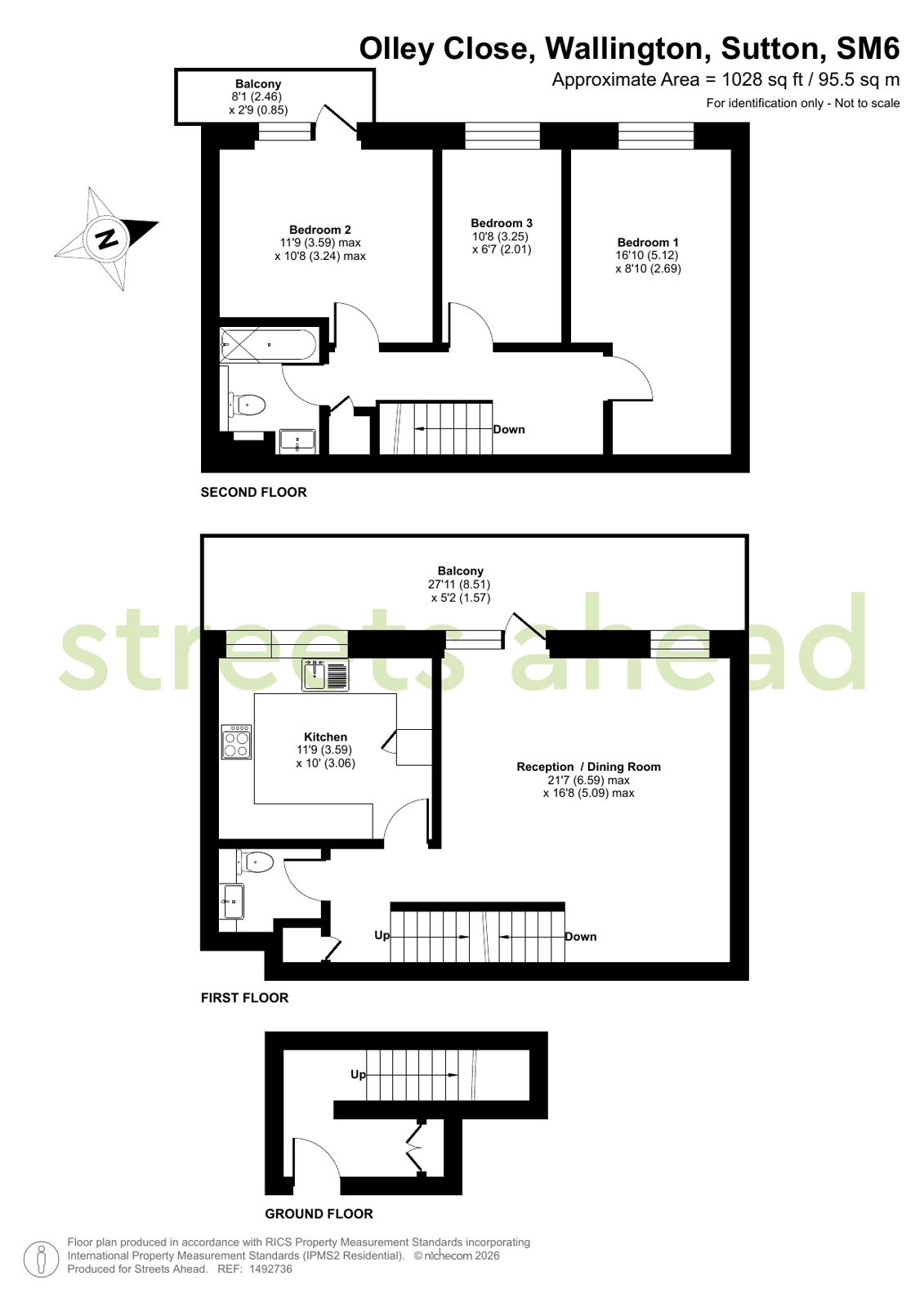 75, Olley Close, Sutton floorplan