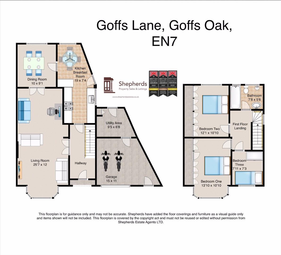 1, Goffs Lane, Goffs Oak floorplan