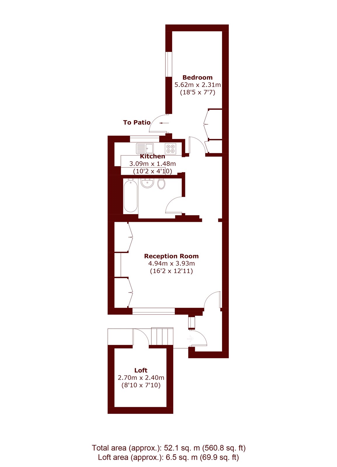 Basement Flat, 27, Charlwood Street, London floorplan
