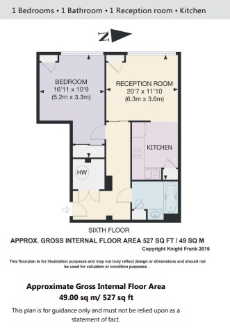 Apartment 44, Roman House, London floorplan