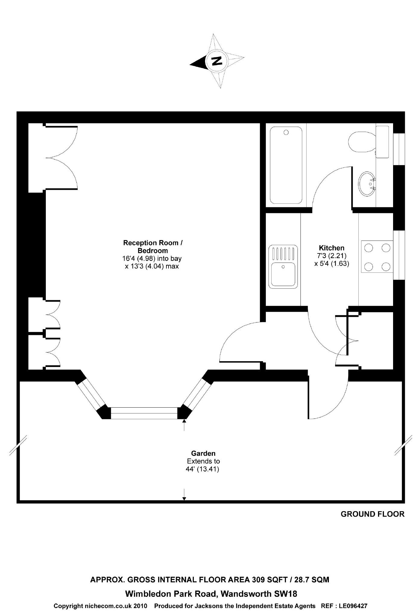 Flat B, 72, Wimbledon Park Road, London floorplan