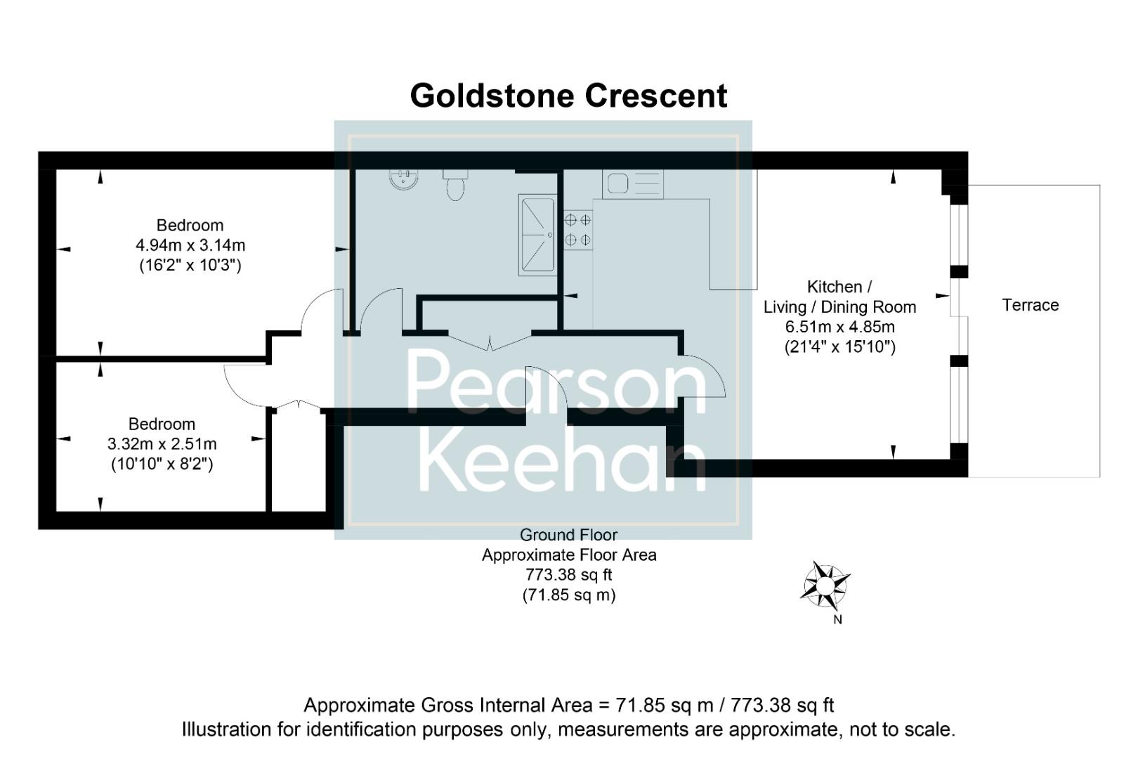 101 Hove Park Apartments, 57, Goldstone Crescent, Hove floorplan
