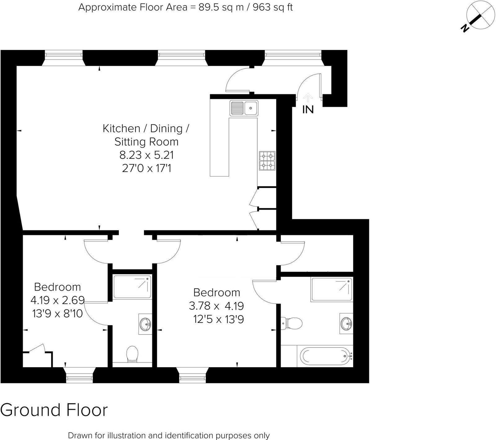 12,Flat 2, Chipping Street, Tetbury floorplan