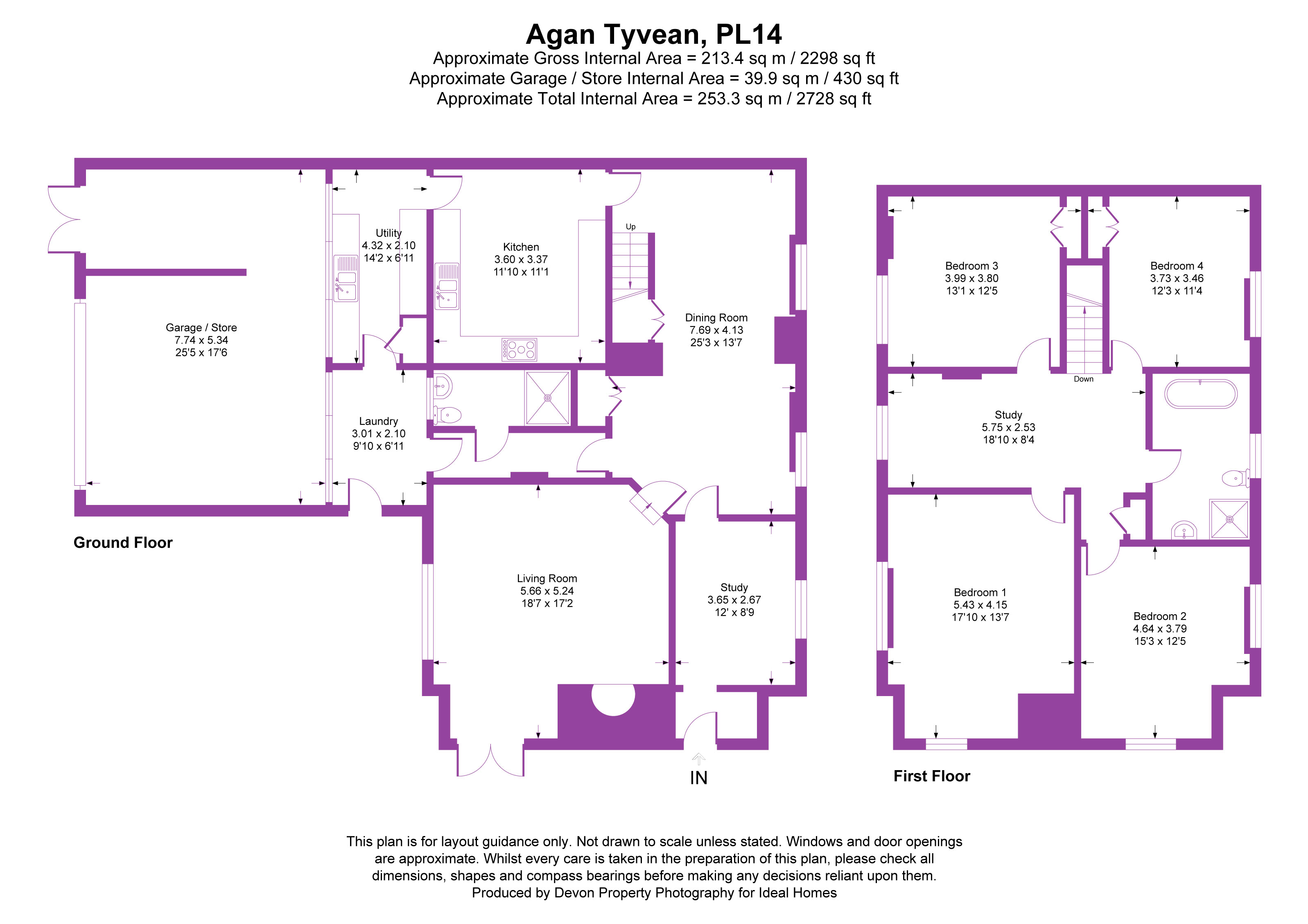 Agan Tyvean,, Two Waters Foot, Cornwall floorplan