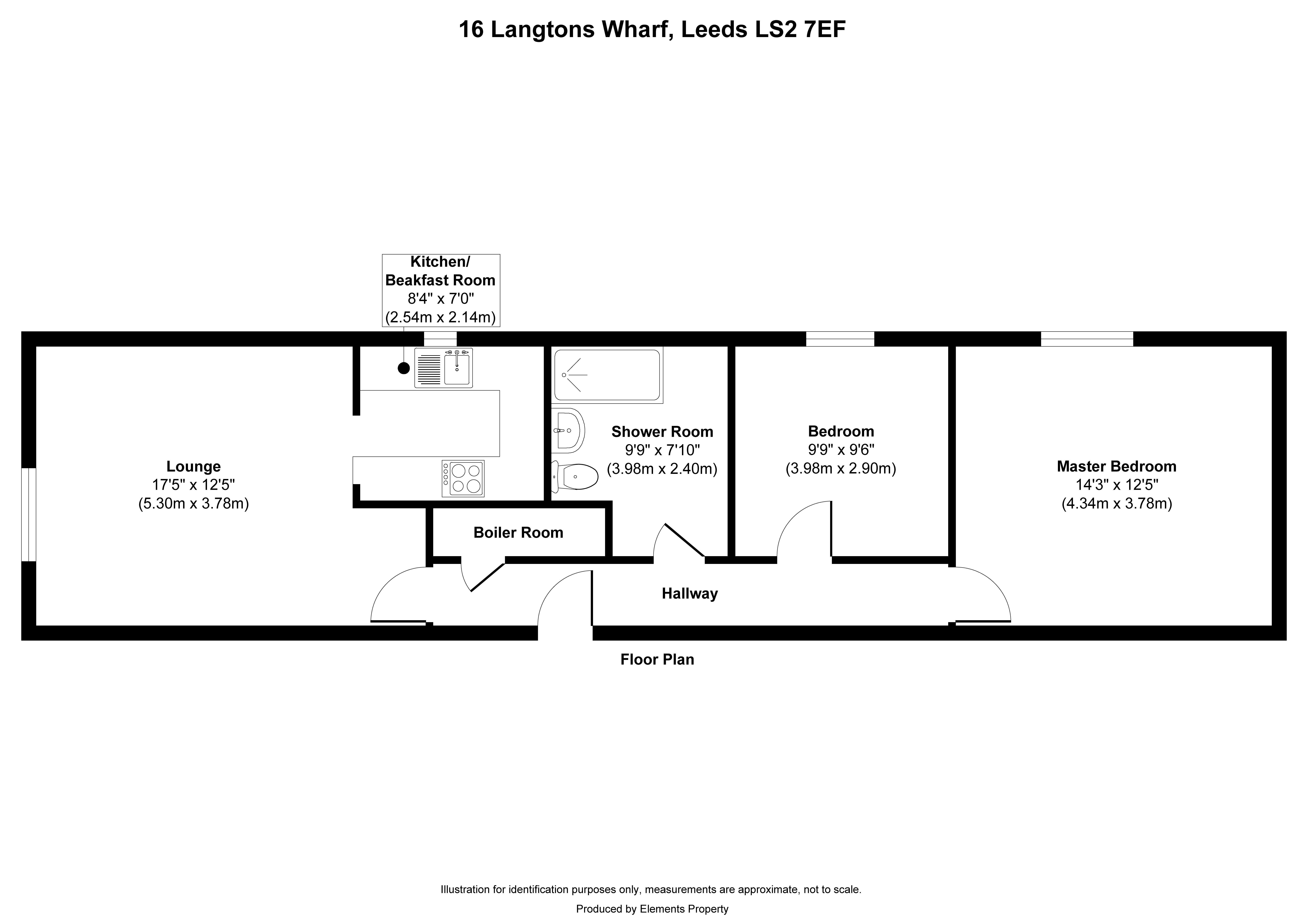 16, Langtons Wharf, Leeds floorplan
