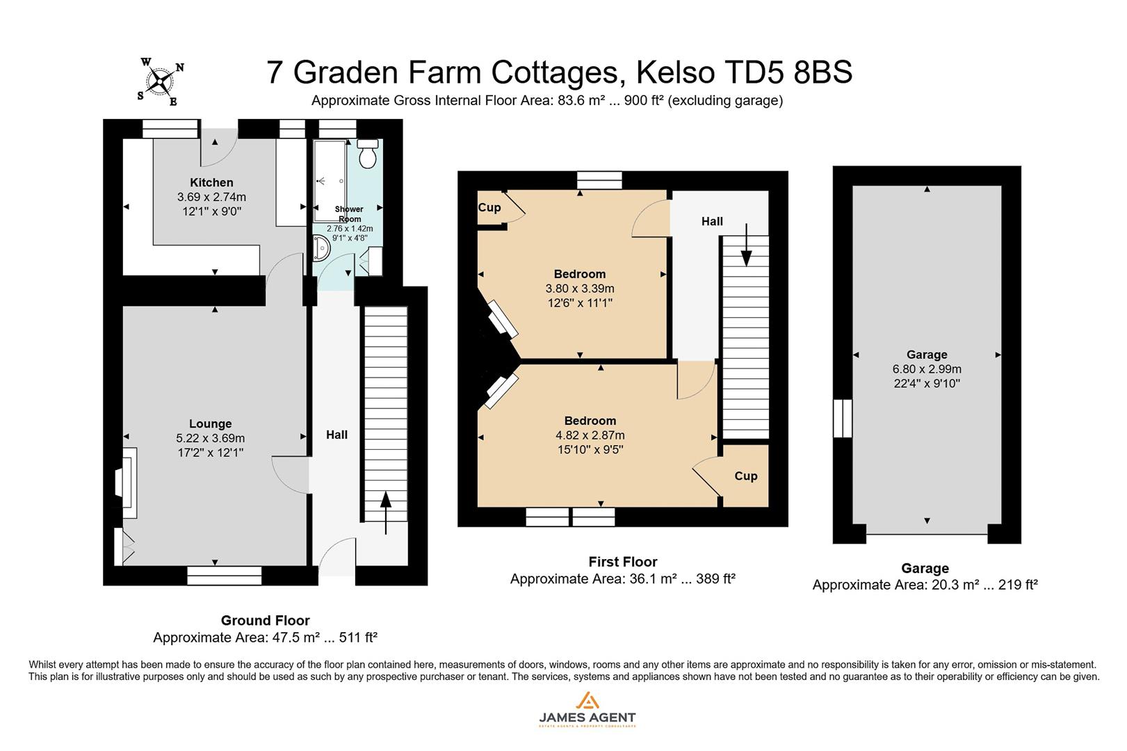 7, Graden Farm Cottages, Kelso floorplan