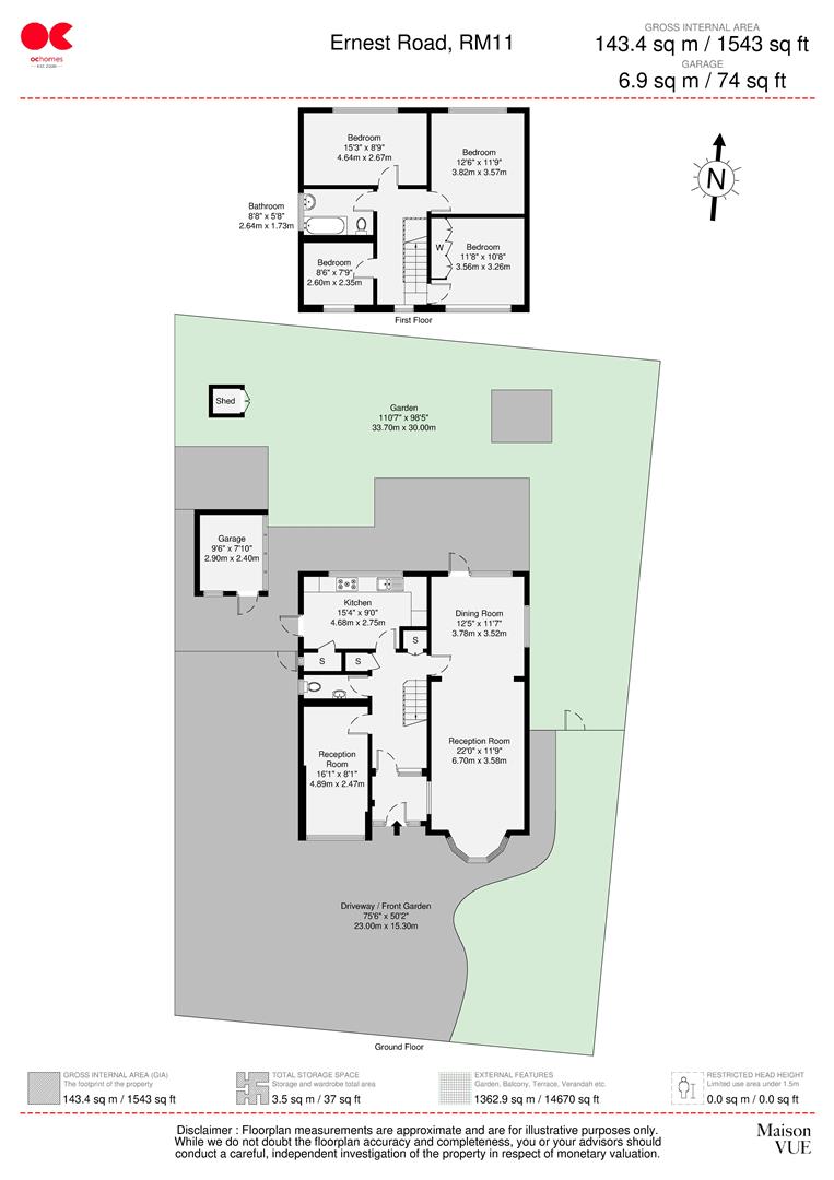 39, Ernest Road, Hornchurch floorplan