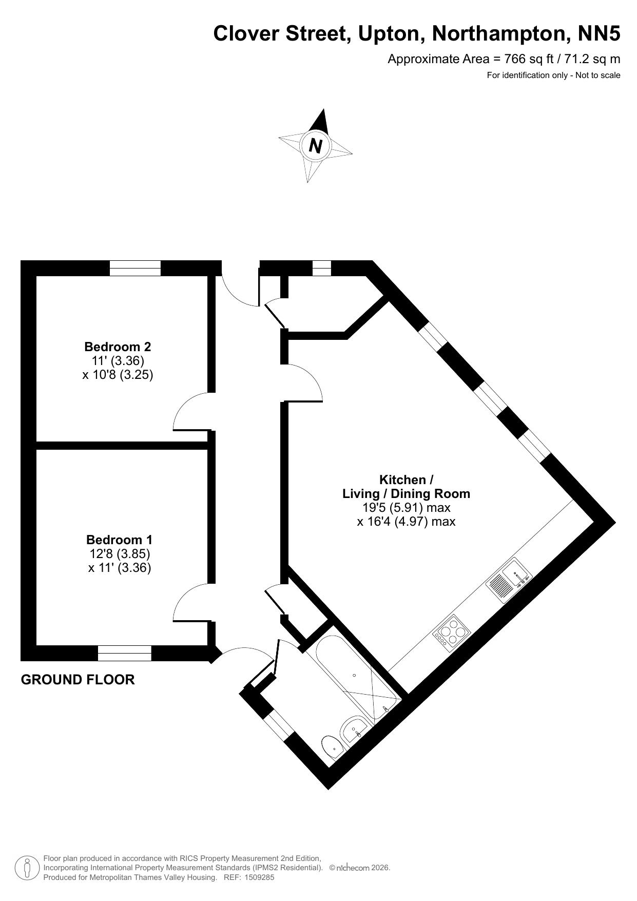 Clover Street, Northampton floorplan