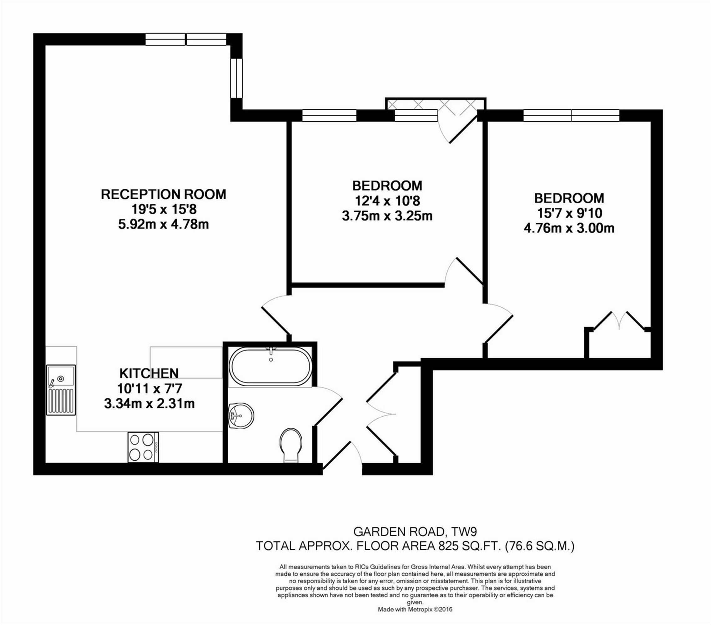 60, Garden Road, Richmond floorplan