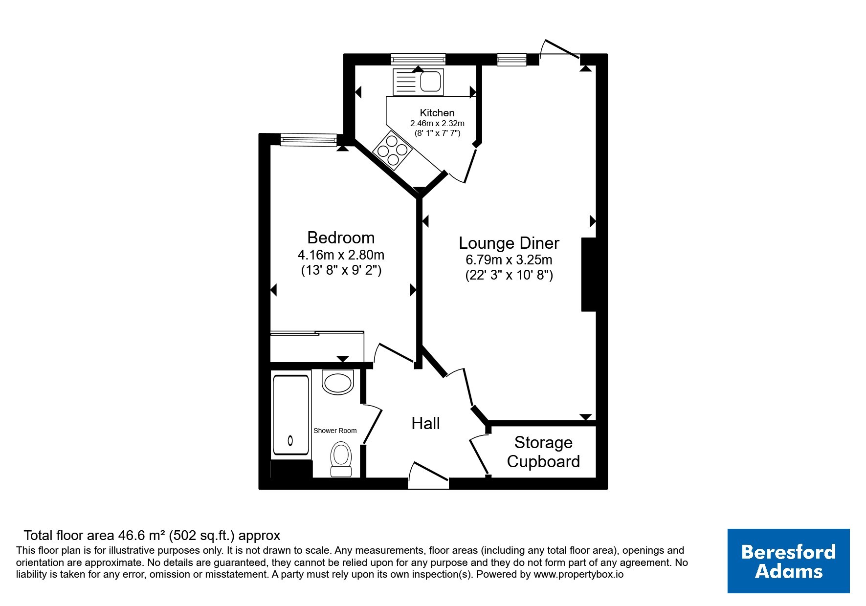 Flat 43, Cwrt Bryn Coed,, Coed Pella Road, Conwy floorplan