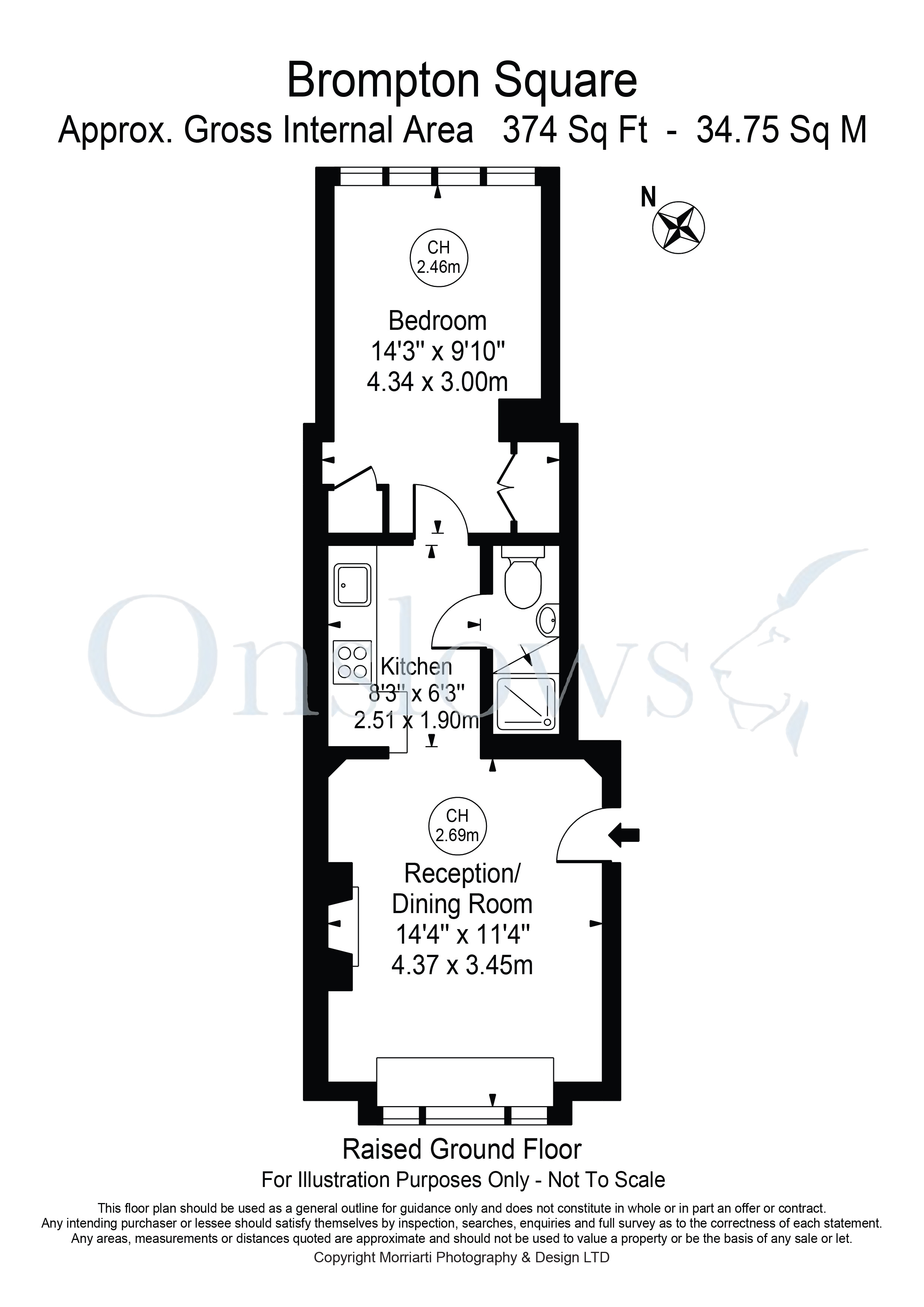 F2 56, Brompton Square, London floorplan