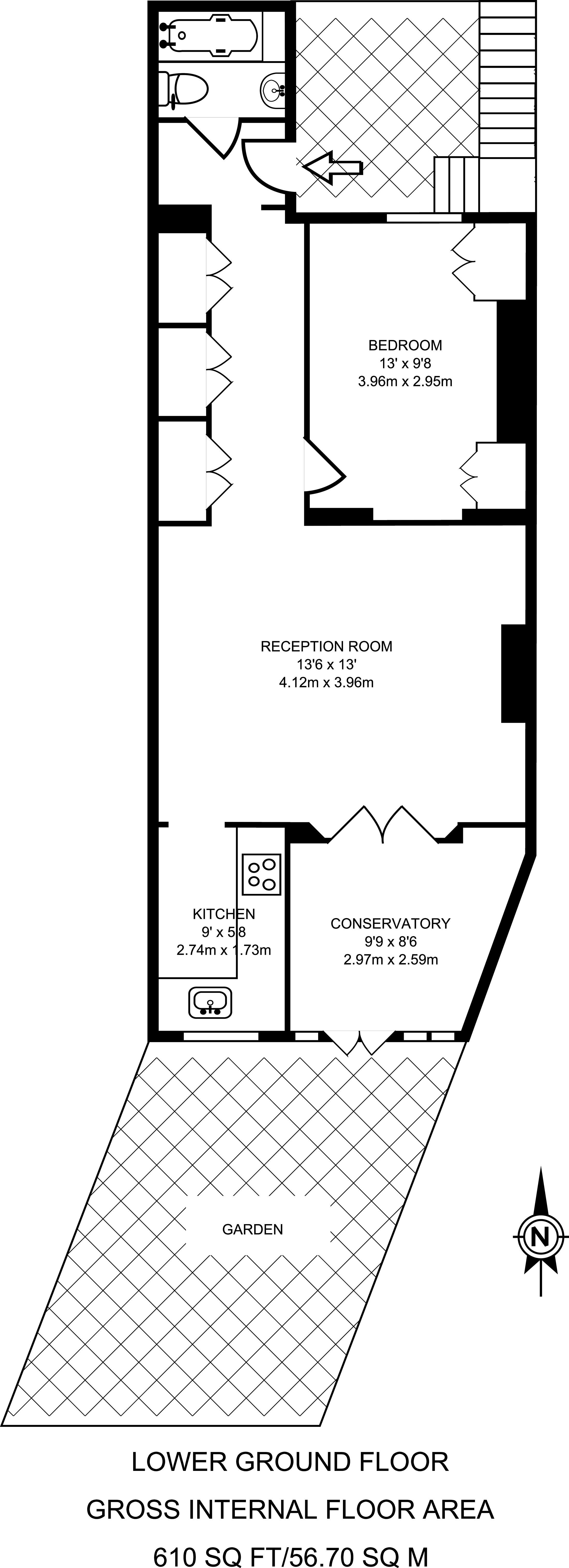 1 Bedrooms Flat to rent in Willow Road, Hampstead NW3