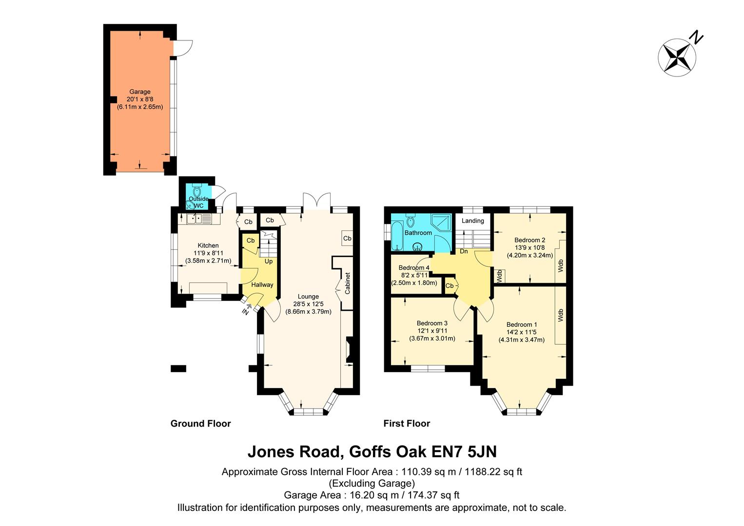 Jones Road, Goffs Oak, Waltham Cross EN7, 4 bedroom detached house for