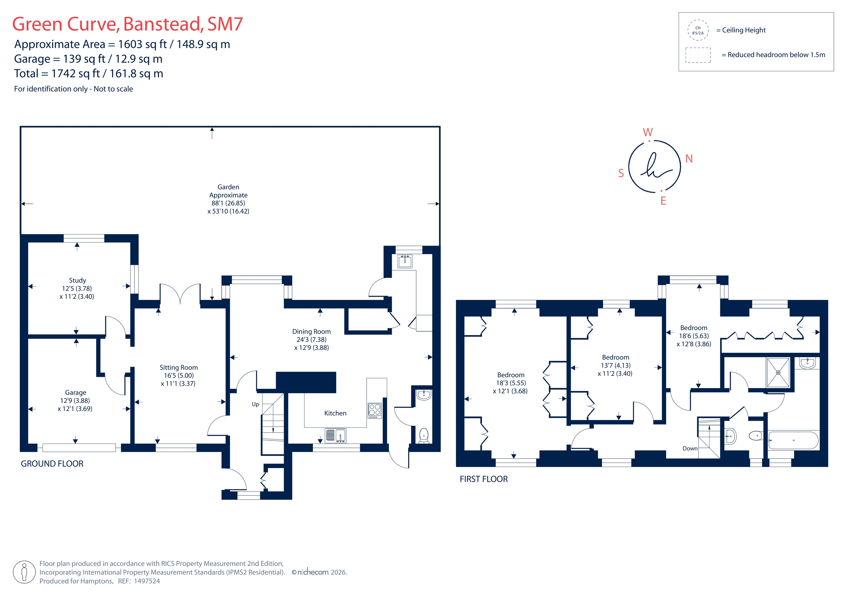 44, Green Curve, Banstead floorplan
