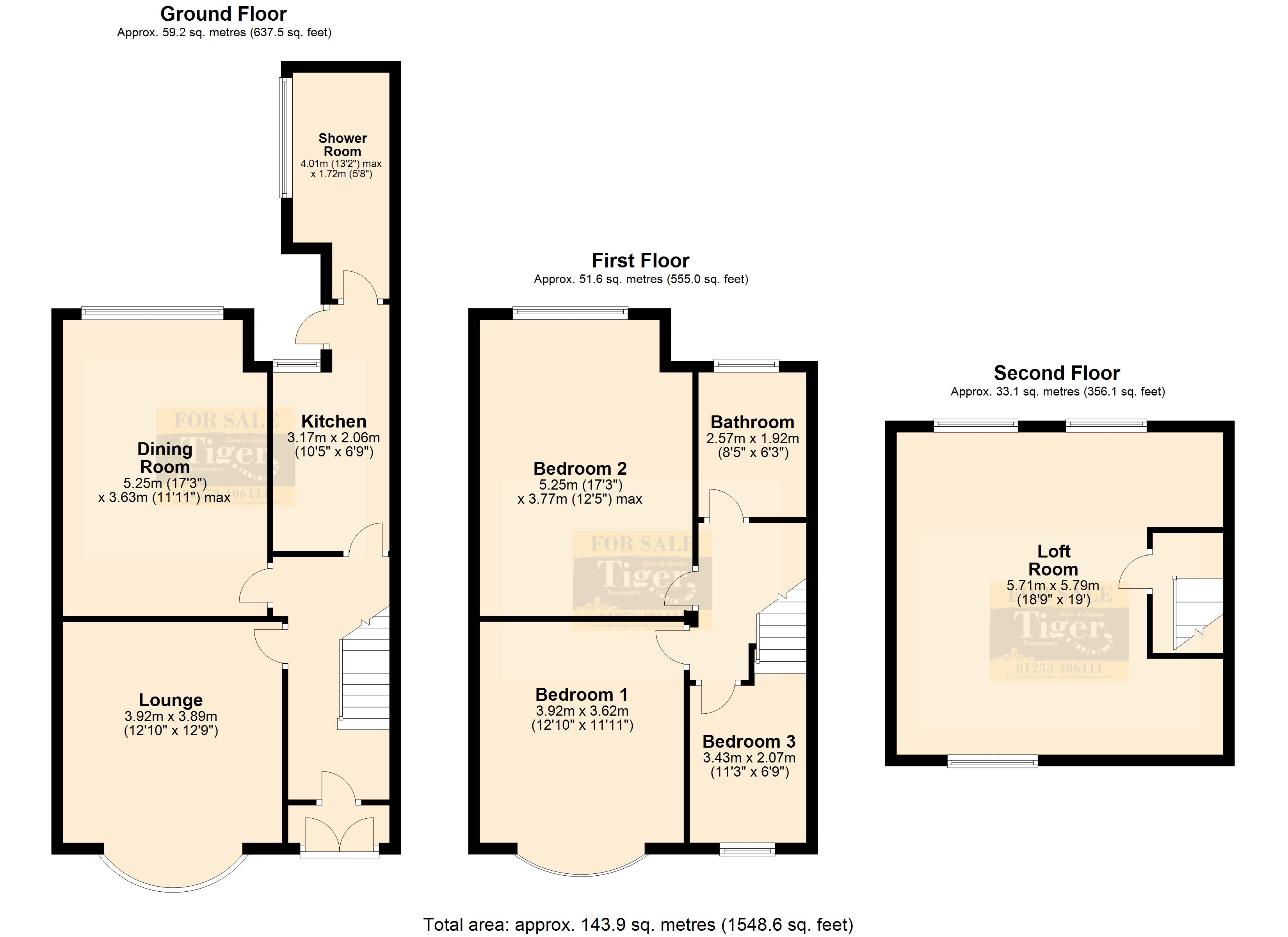 Leeds Road, Blackpool FY1, 3 bedroom terraced house for sale 60949047