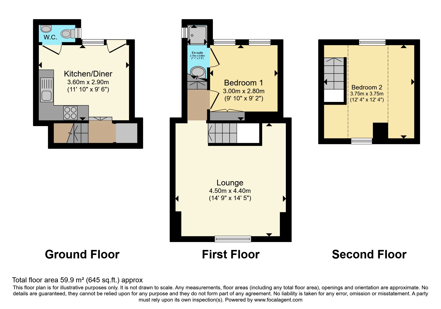 Flat, 5, Street-an-Pol, Cornwall floorplan