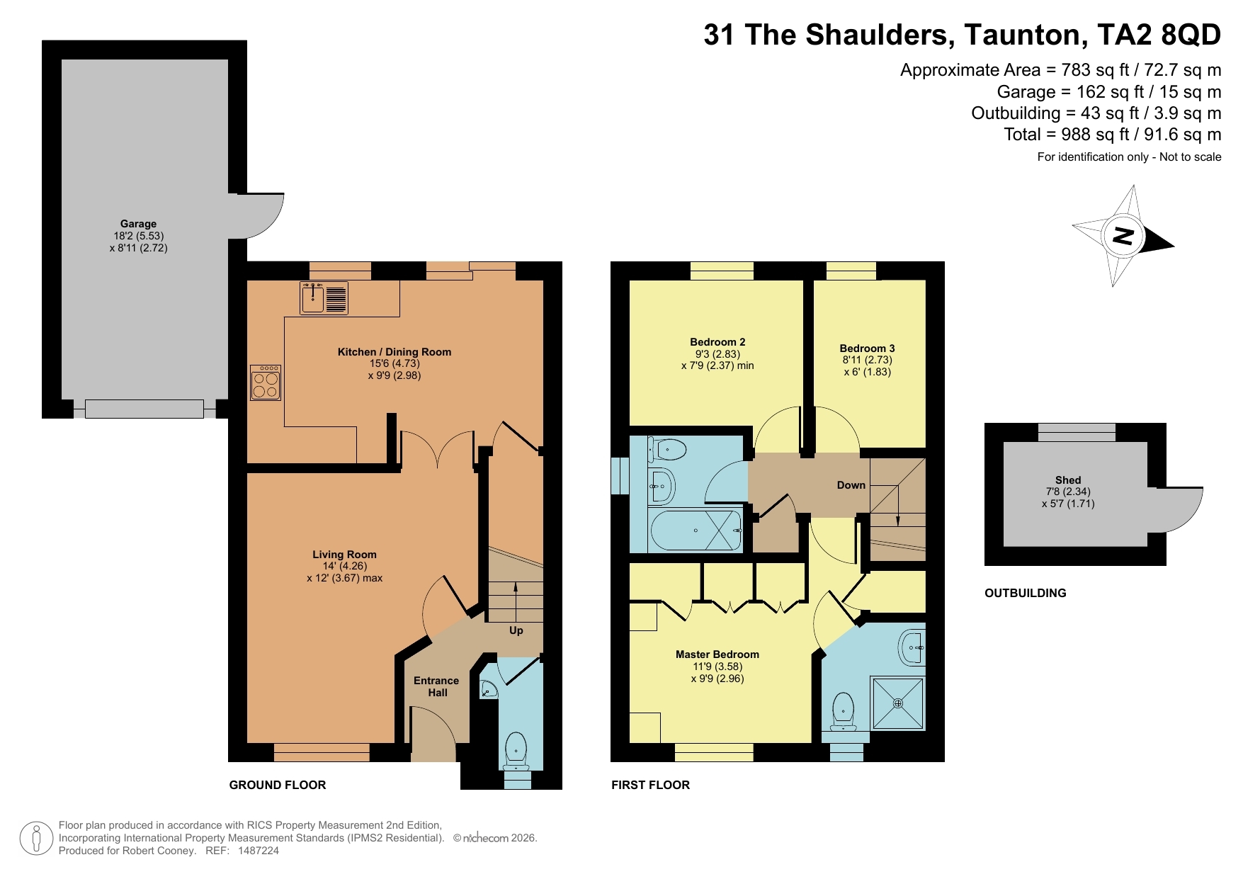 31 The Shaulders, Taunton floorplan