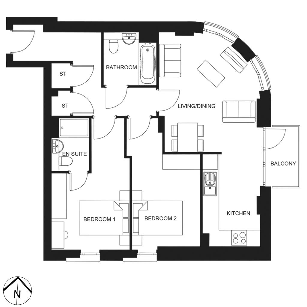 2 Bedrooms Flat for sale in Claret Court, Connersville Way, Croydon CR0