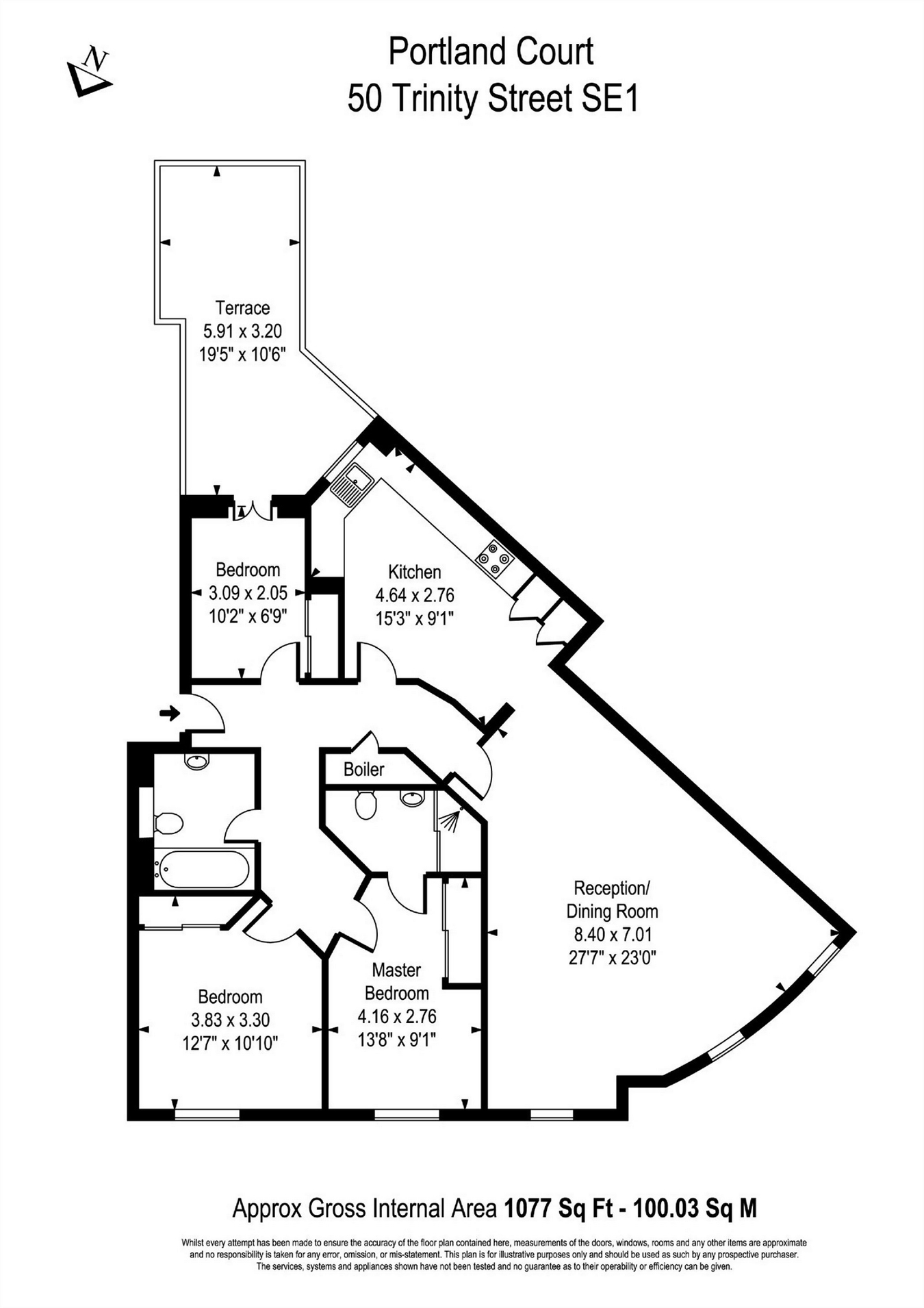 3 Bedrooms Flat for sale in Portland Court, 50 Trinity Street, London SE1
