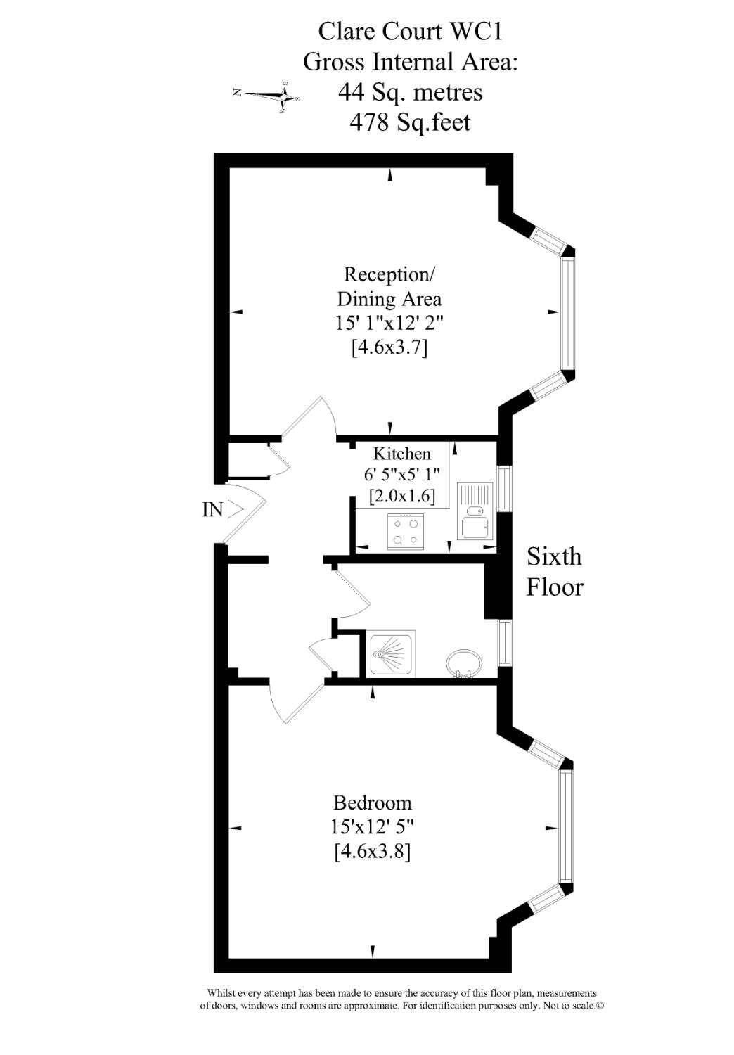 1 Bedrooms Flat to rent in Clare Court, Judd Street, London WC1H
