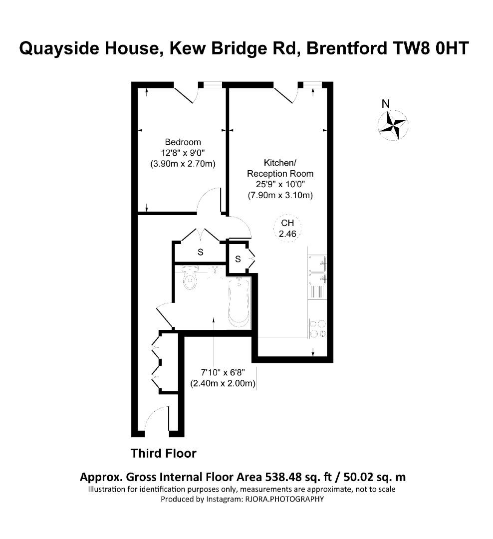 Kew Bridge Road, Brentford TW8, 1 bedroom flat for sale 63812417
